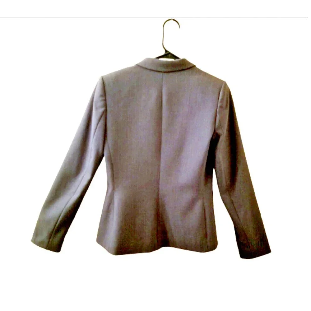 KARL LAGERFELD Paris Gray Blazer Jacket Sz 2 Single Breasted One Button Grey - Picture 8 of 9